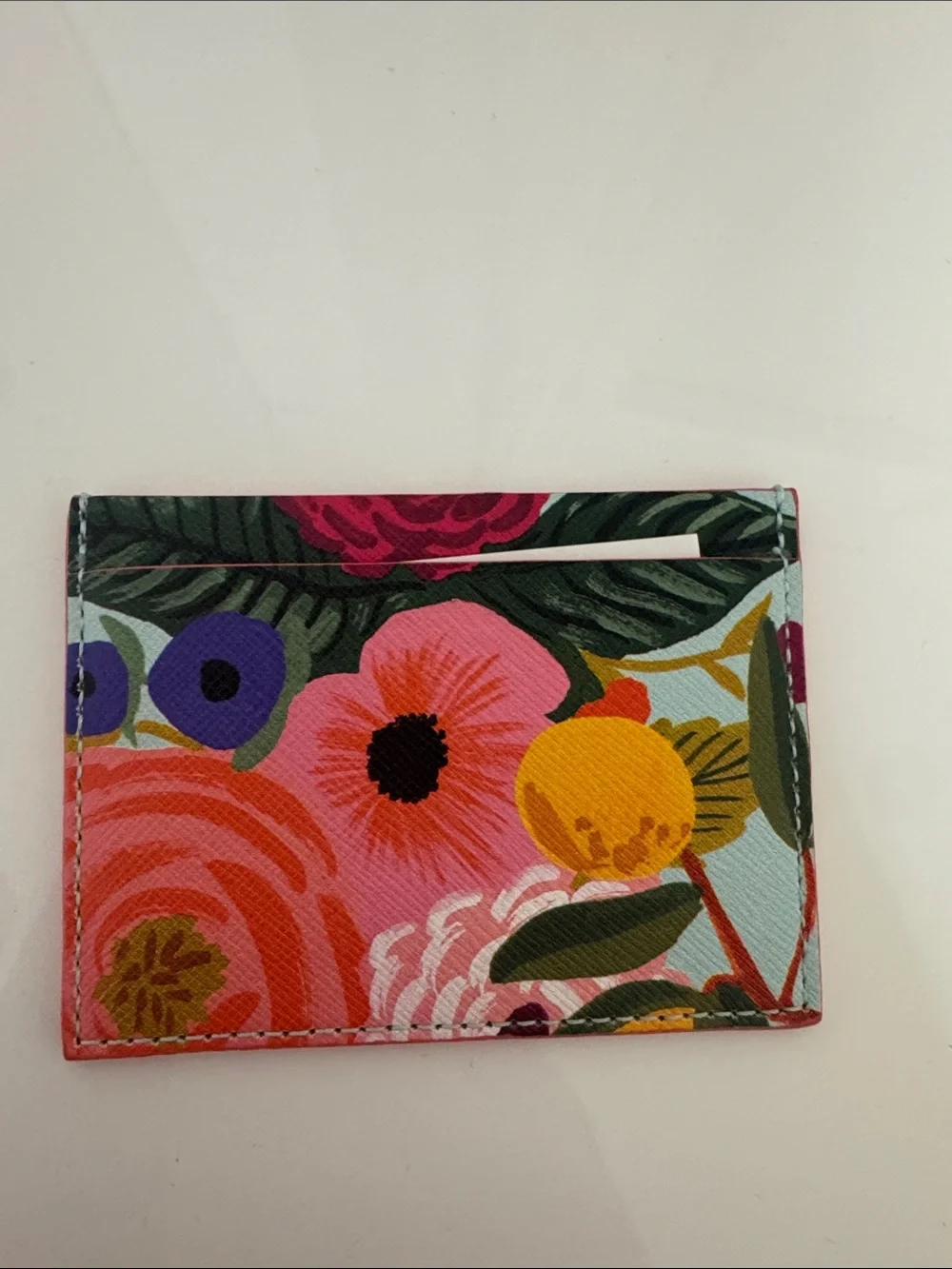 Rifle Paper Co. Floral Card Holder in Pink, Yellow, Green, Blue, Purple